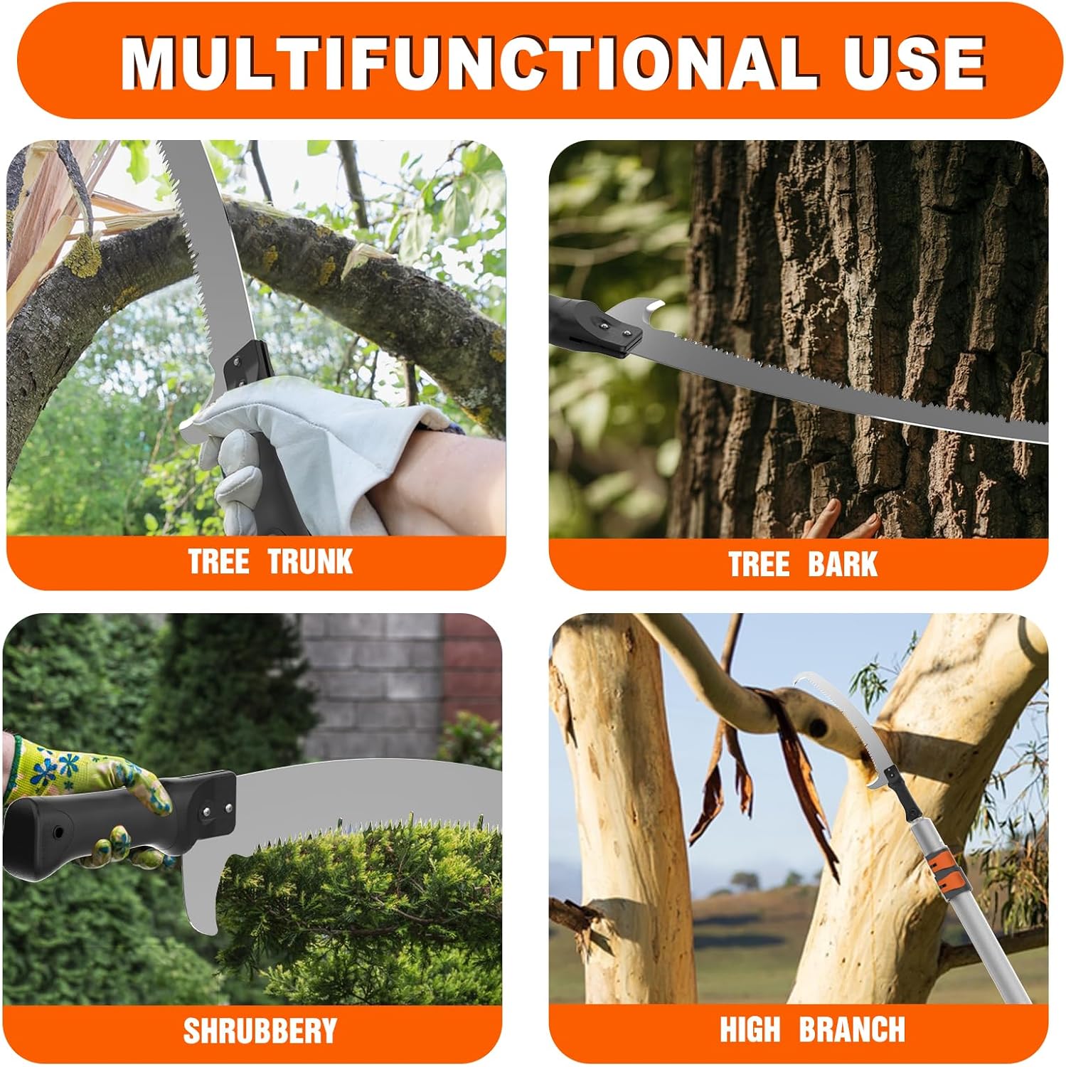 Thumbnail 4 de SISUPASSIE 7.2m Telescopic Pole Saw – Long Reach Pruning Saw with Durable Blade
