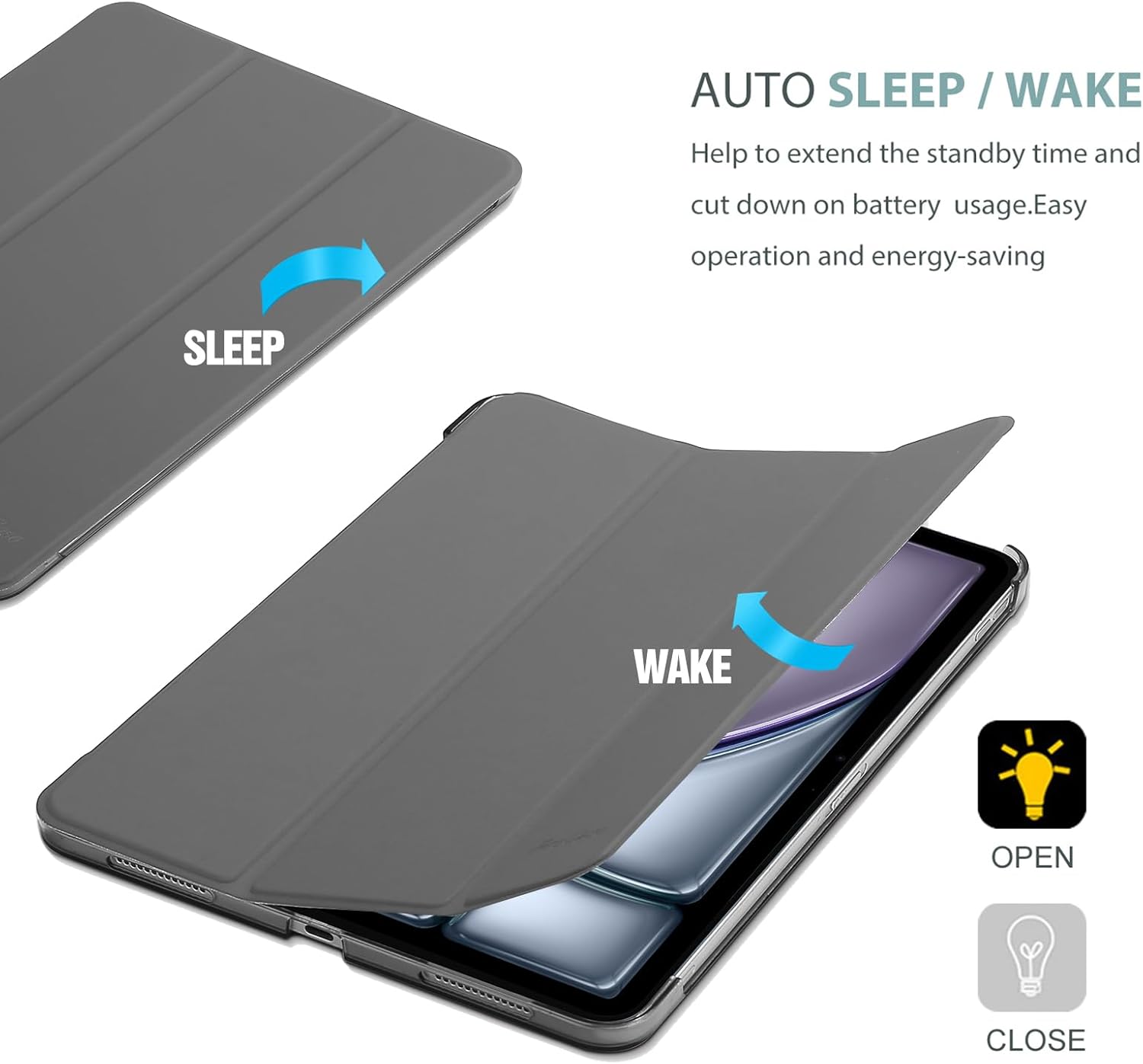 Thumbnail 6 de ProCase Hülle für iPad Air 11 Zoll M4/M3/M2 (2026/2025/2024) – Grau
