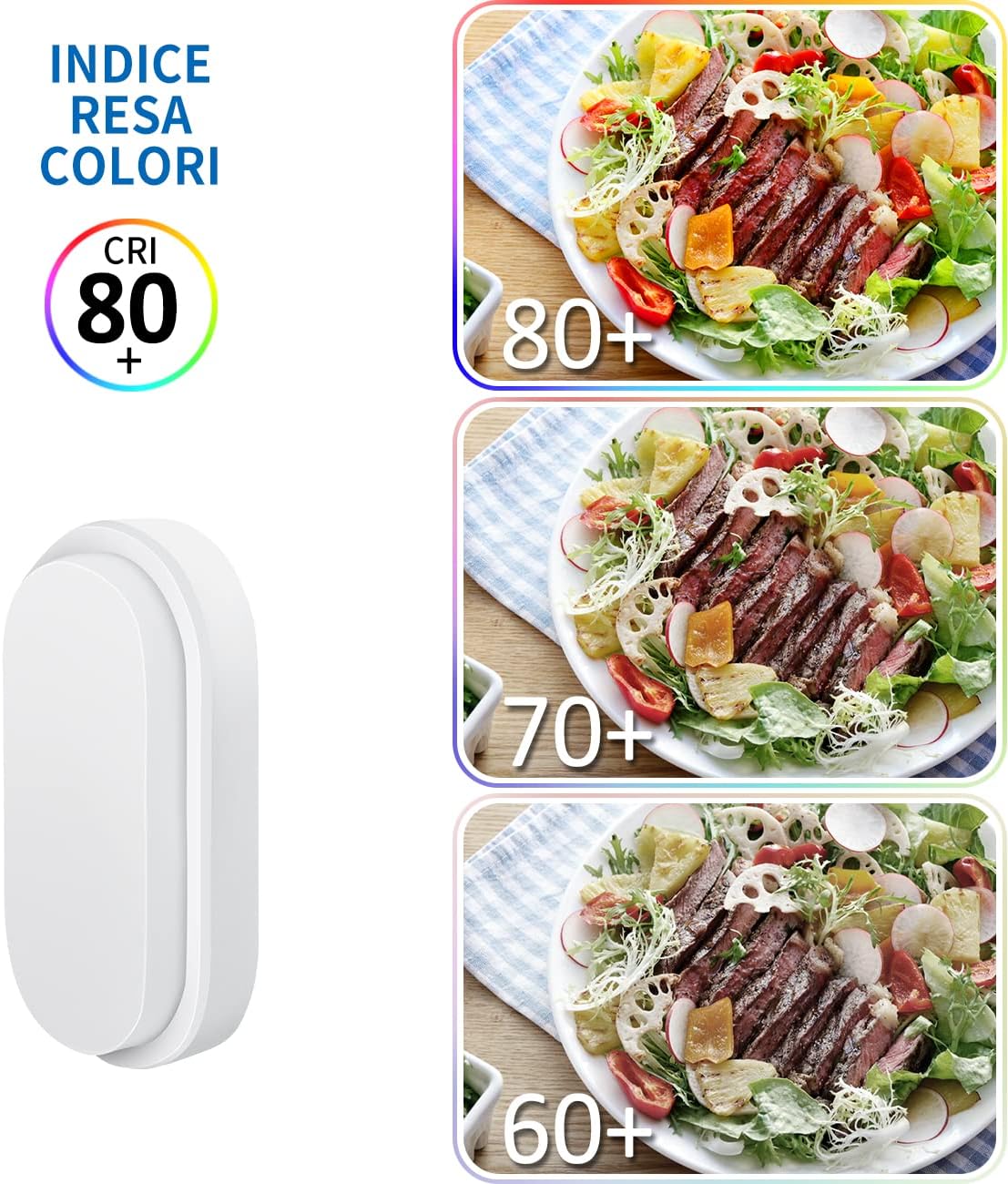 Thumbnail 3 de ANWIO Lampada da parete bianco 14W 980 lm 4000K IP54 (2 unità) per esterno e interno