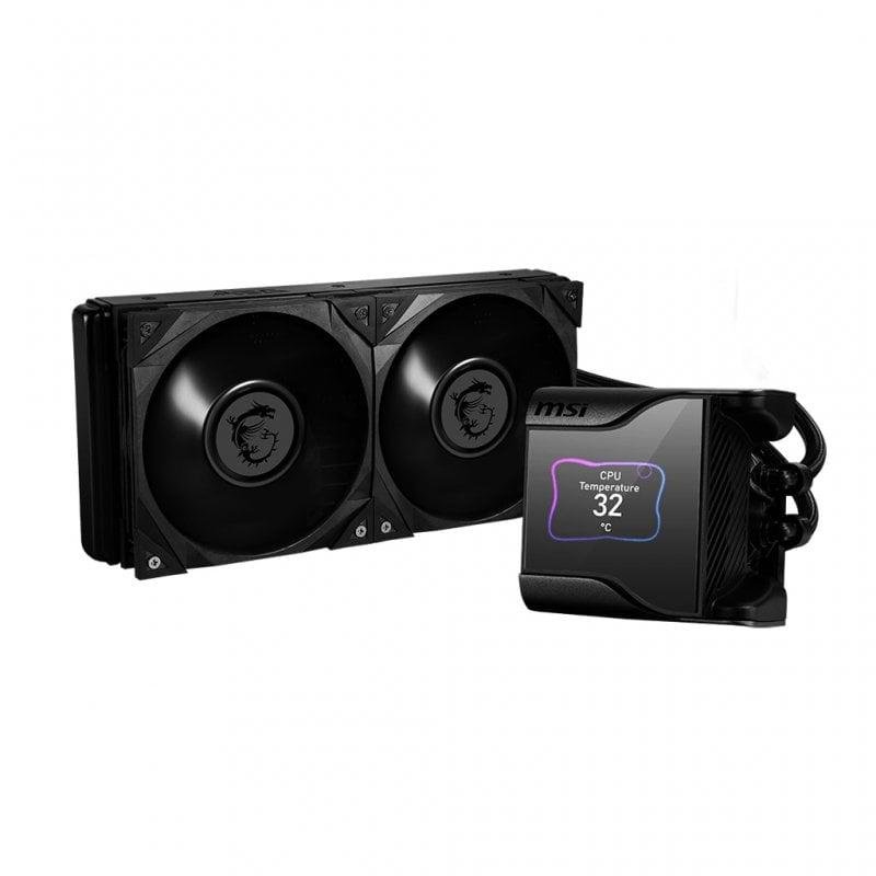 Detalle 2 de MSI MEG CORELIQUID S280: refrigeración líquida AIO de 280 mm con pantalla IPS y dos ventiladores