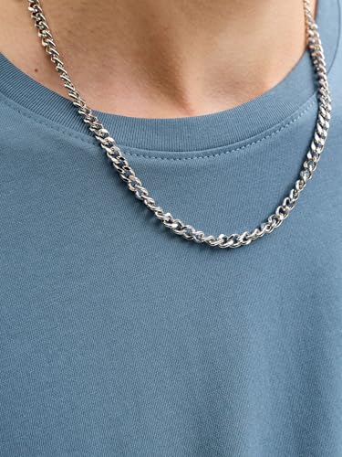Detalle de JACK & JONES Jjecorp Logo tee SS O-Neck Noos, Blue Mirage. – Camiseta de cuello redondo con estampado en talla M