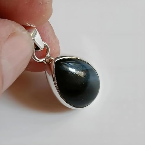 Thumbnail 5 de Navya Craft Black Tiger’s Eye Pendant Necklace in 925 Sterling Silver