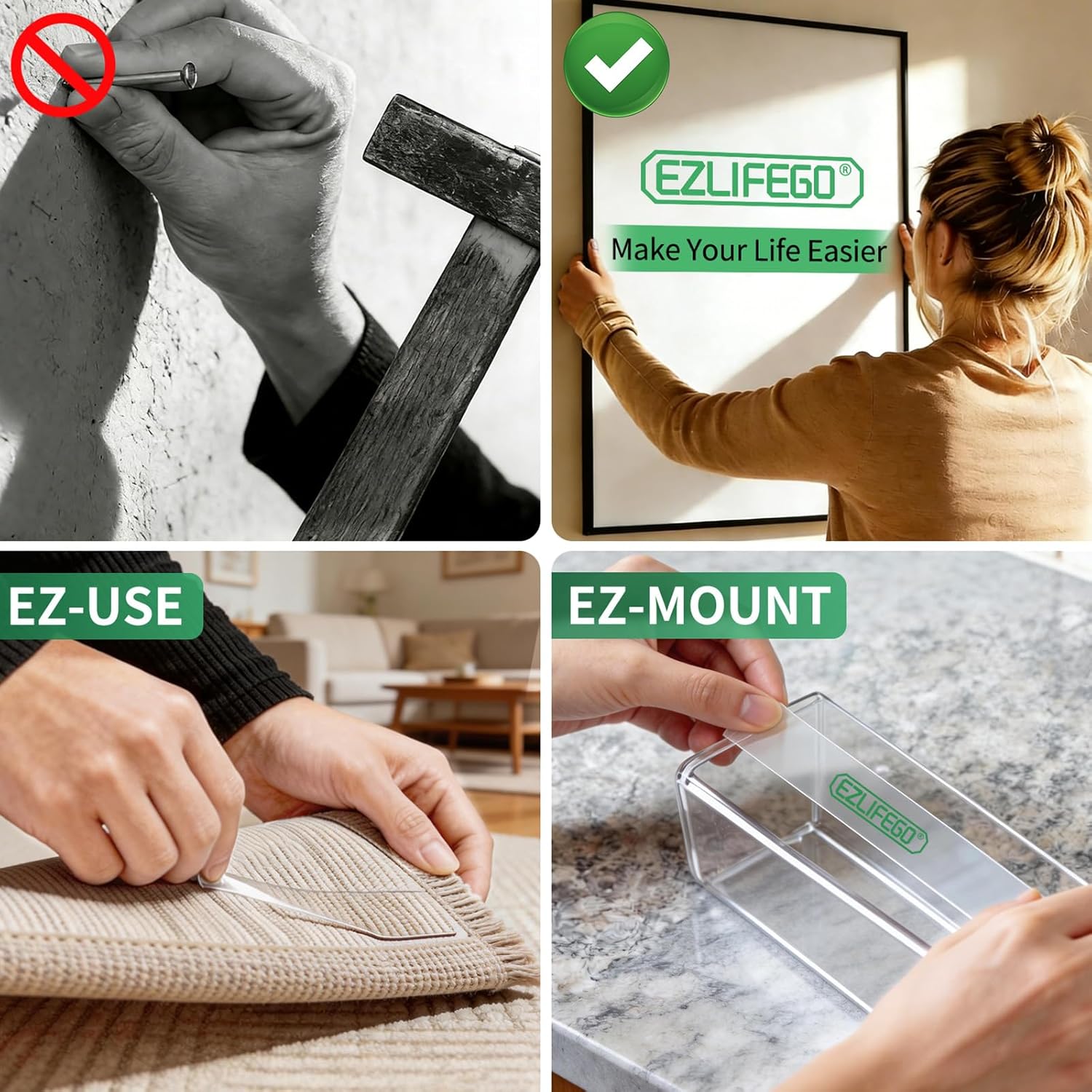 Thumbnail 2 de EZlifego Double Sided Tape Heavy Duty – Nano Tech Adhesive for Easy Mounting