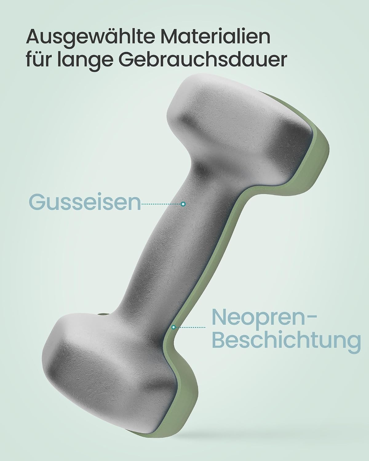 Detalle 2 de Hantel-Set 6 Kurzhanteln mit 1 kg bis 5 kg