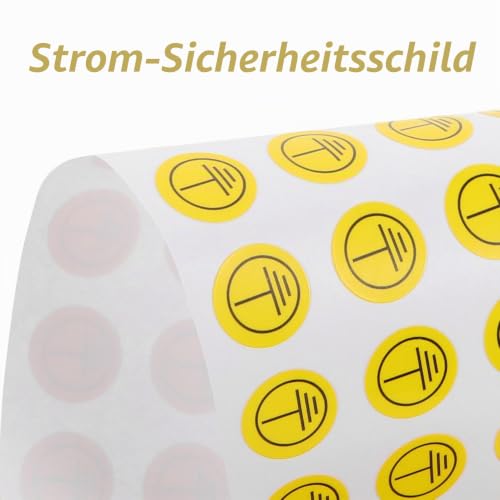 Thumbnail 1 de Gatuida Erdungsaufkleber Vinyl 800 Stück 1x1 cm – klare Erdungskennzeichnung für Elektroinstallationen