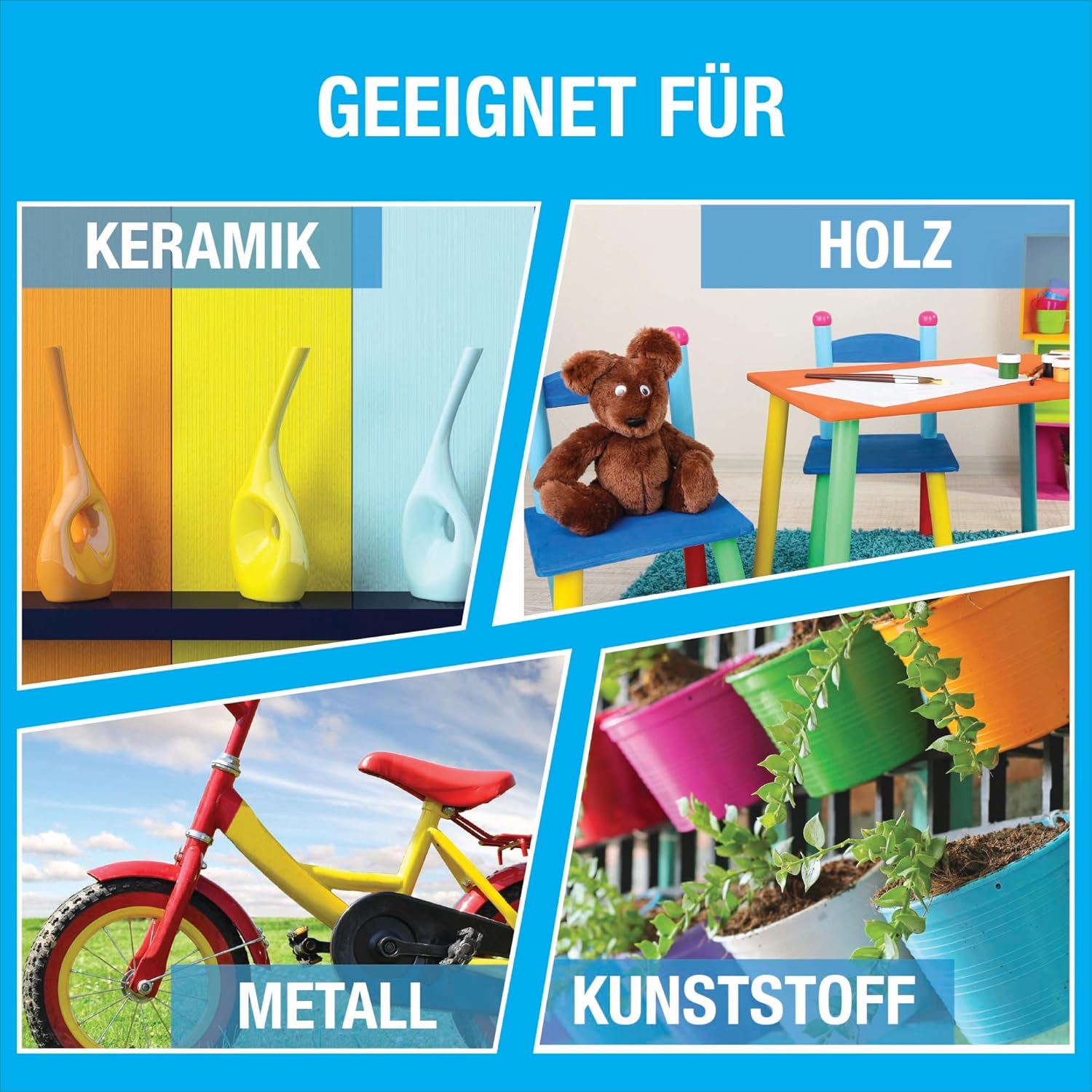 Detalle de Hycote Sprühlack Schwarz glänzend (400 ml) – schnell trocknender Autolack-Spray für Metall, Kunststoff, Holz & Keramik
