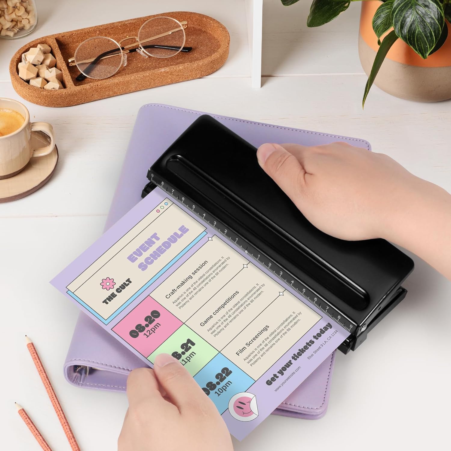 Thumbnail 6 de Verstellbarer 6‑Loch‑Locher 5,5 mm 📎