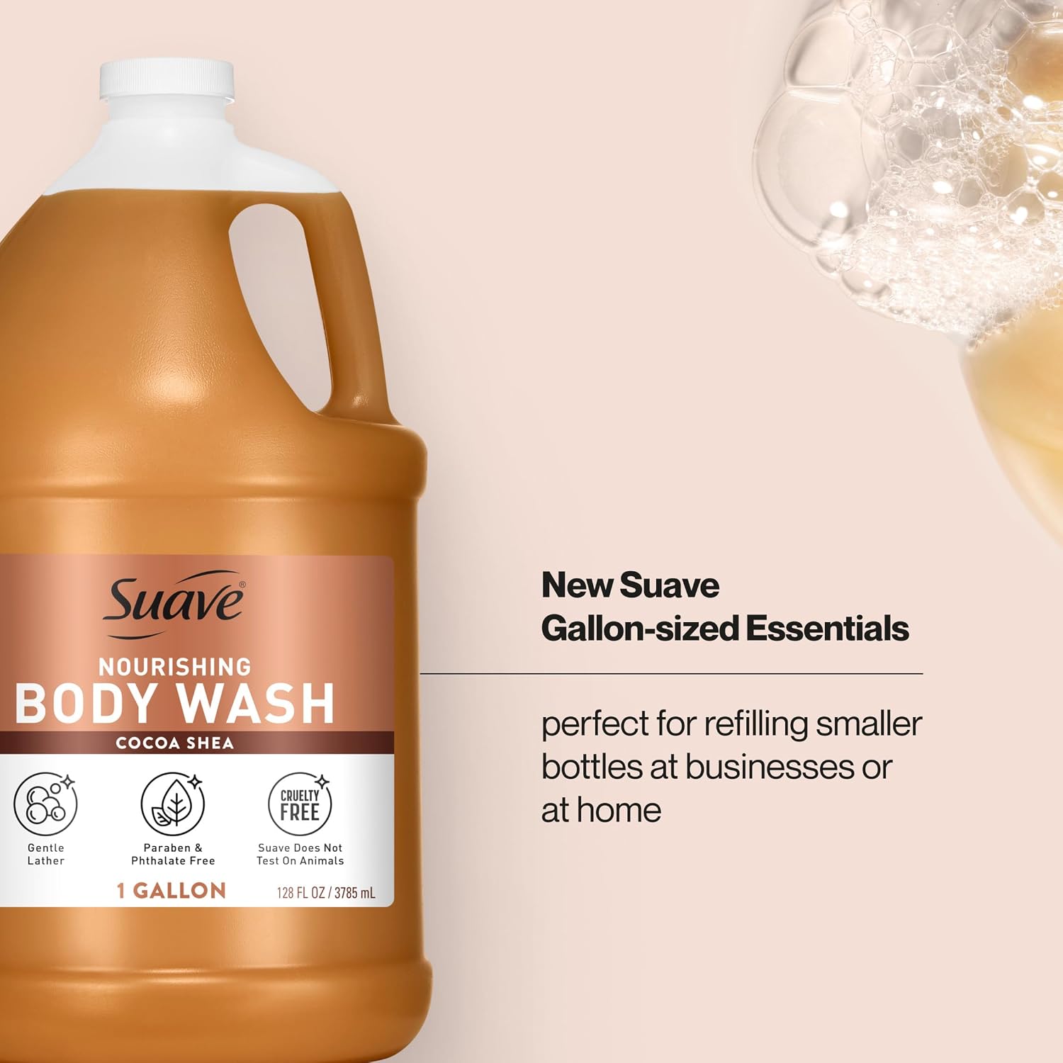 Detalle 1 de Suave Cocoa Butter Body Wash, 1-Gallon Refill with Shea & Vitamin E