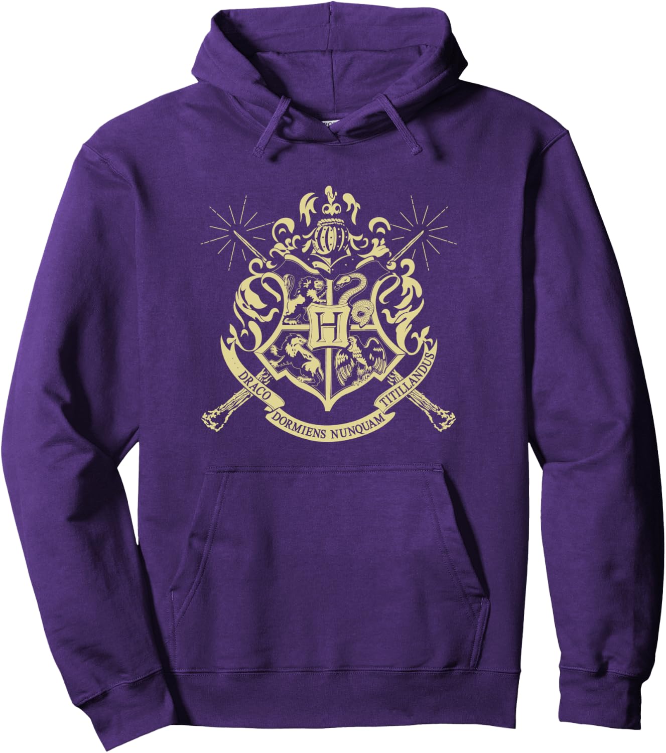 Detalle de Harry Potter Hogwarts Badge Wands Sweat à Capuche