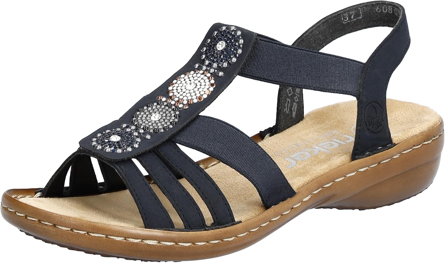 Detalle de Rieker 608g9-45 Sandales Bout fermé Femme