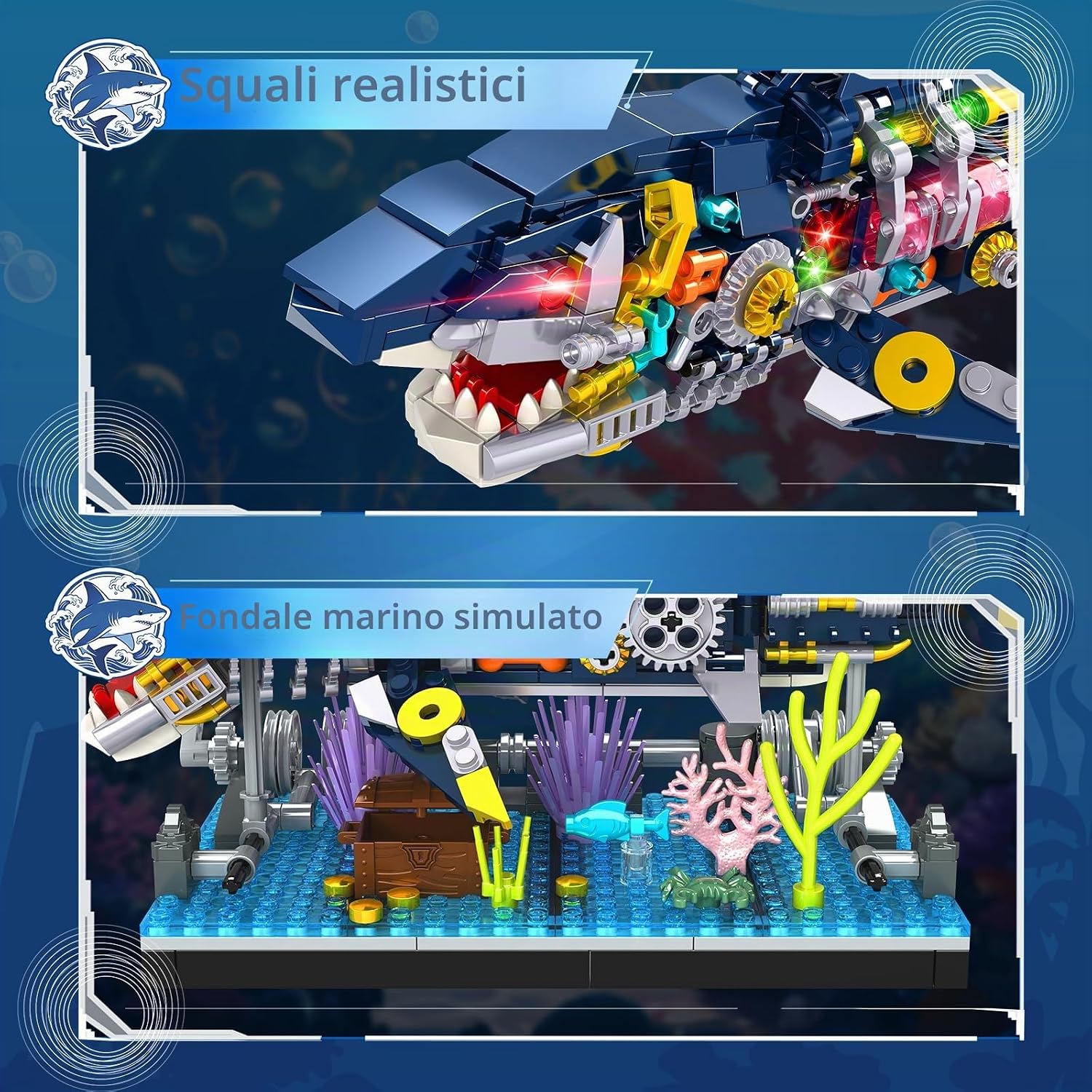 Thumbnail 3 de kiothdre Set Costruzioni Forma Squalo – Gioco Meccanico a Forma di Squalo con 499 pezzi