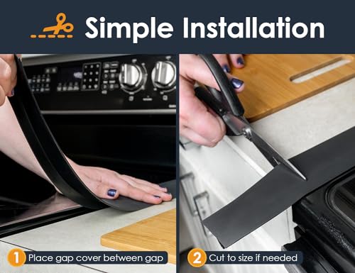 Thumbnail 5 de Linda’s Essentials Silicone Stove Gap Covers (2 Pack) – 25 Inches, Black