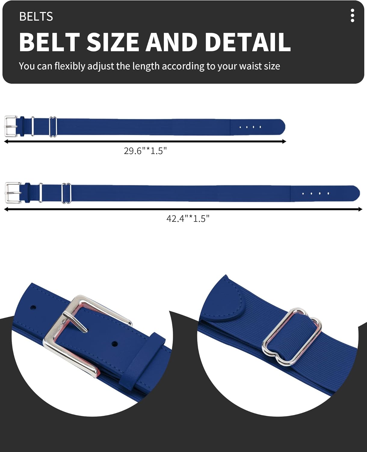 Thumbnail 4 de QBK Toddler Baseball Socks Belt Set