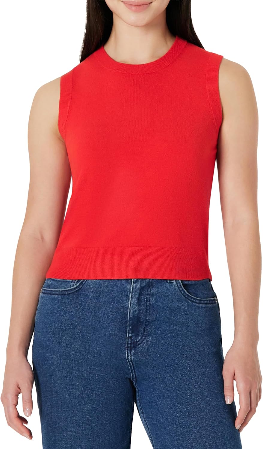Detalle de Amazon Essentials Women's Regular-Fit Crew Neck Knitted Vest