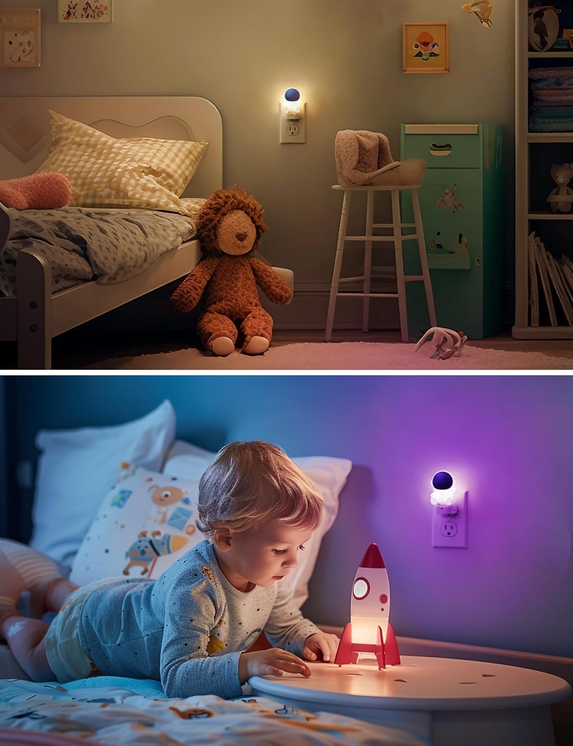 Thumbnail 6 de L LOHAS LED GD101 3D Spaceman Plug-In Night Light, RGB and 3000K White