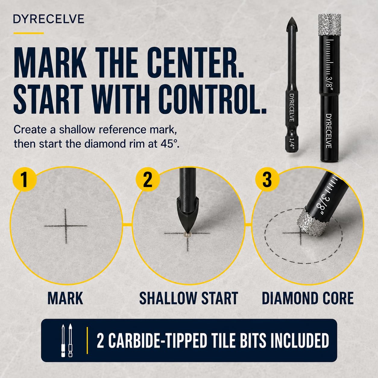 Thumbnail 6 de DYRECELVE Diamond Drill Bit Set, 10-Piece