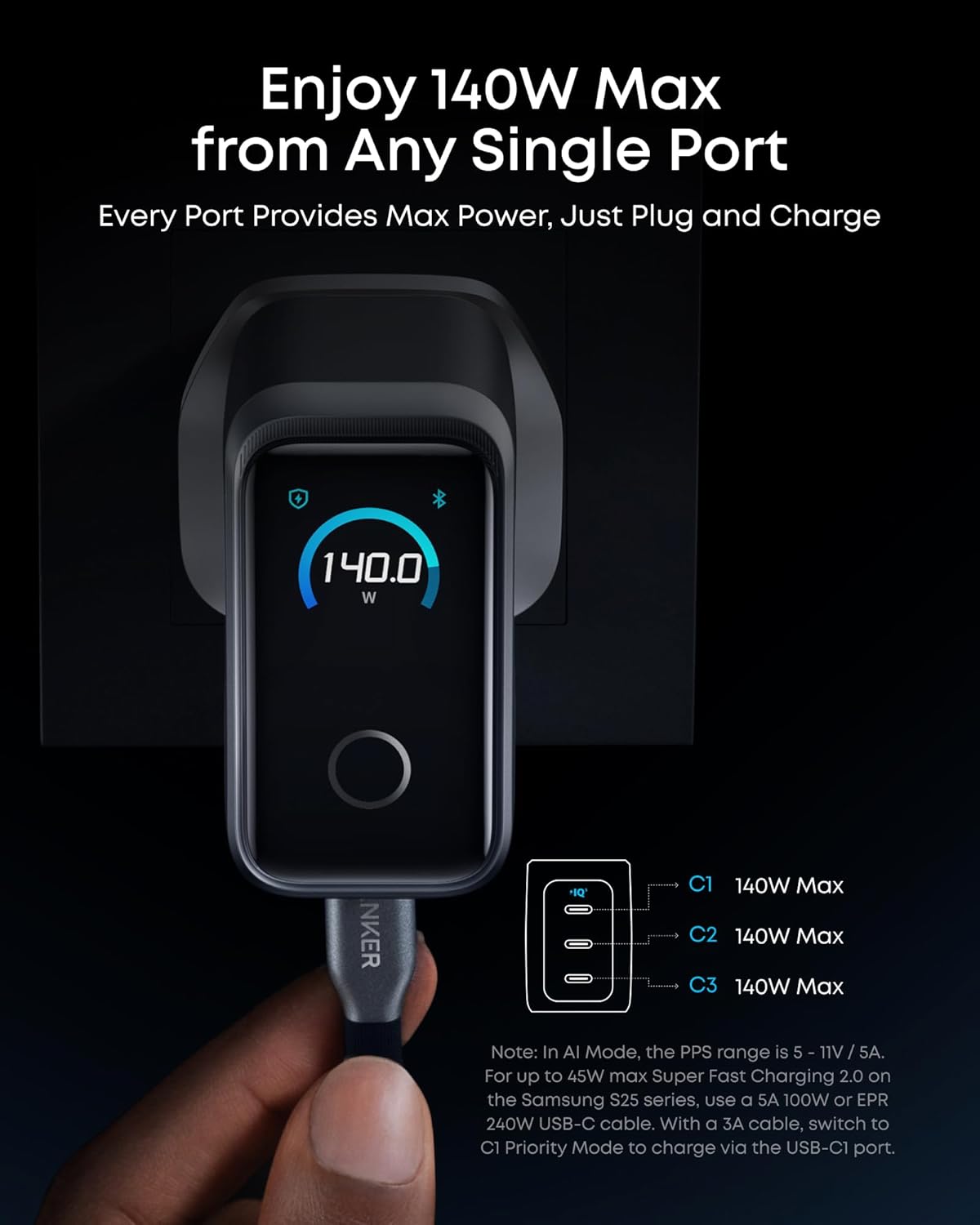 Thumbnail 3 de Anker Prime 160W 3‑Port USB‑C charger