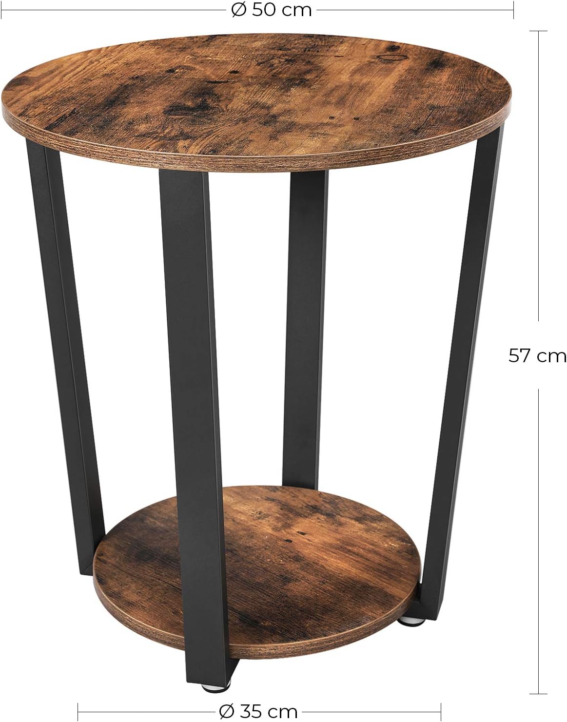 Detalle de VASAGLE Table d’appoint ronde LET57X