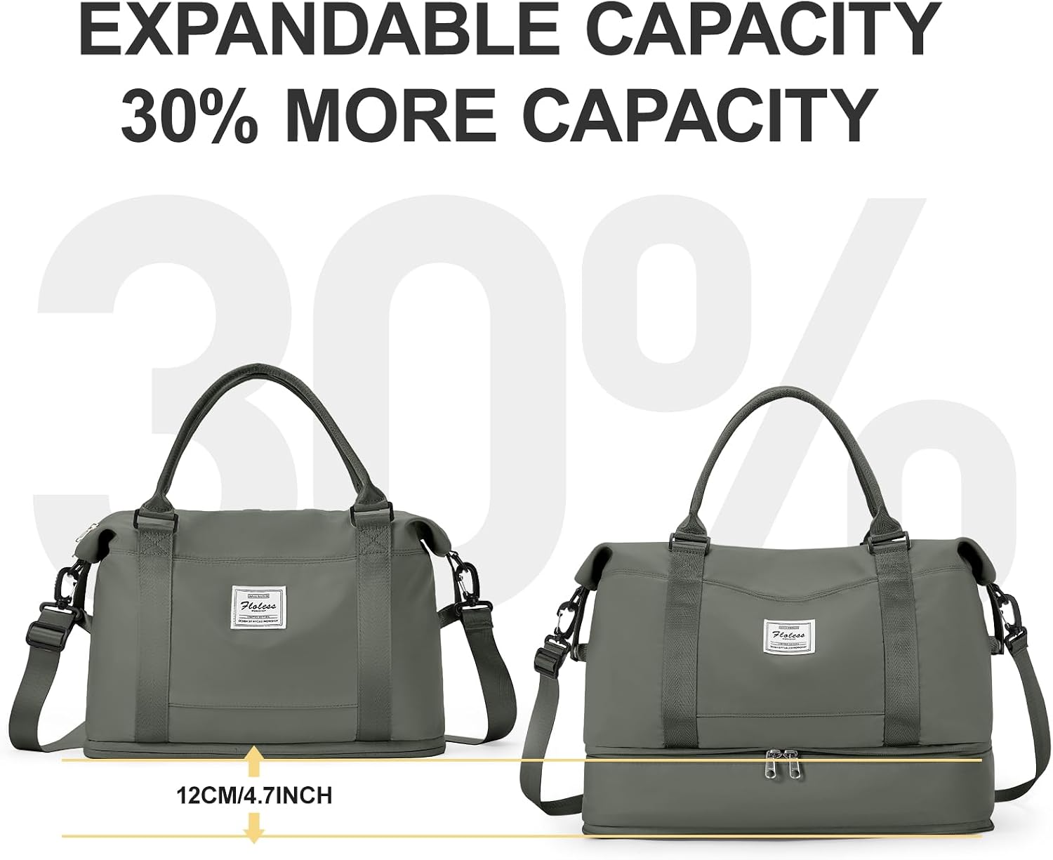 Detalle de Reisetasche F2-Armeegrün 40x30x20 Handgepäck