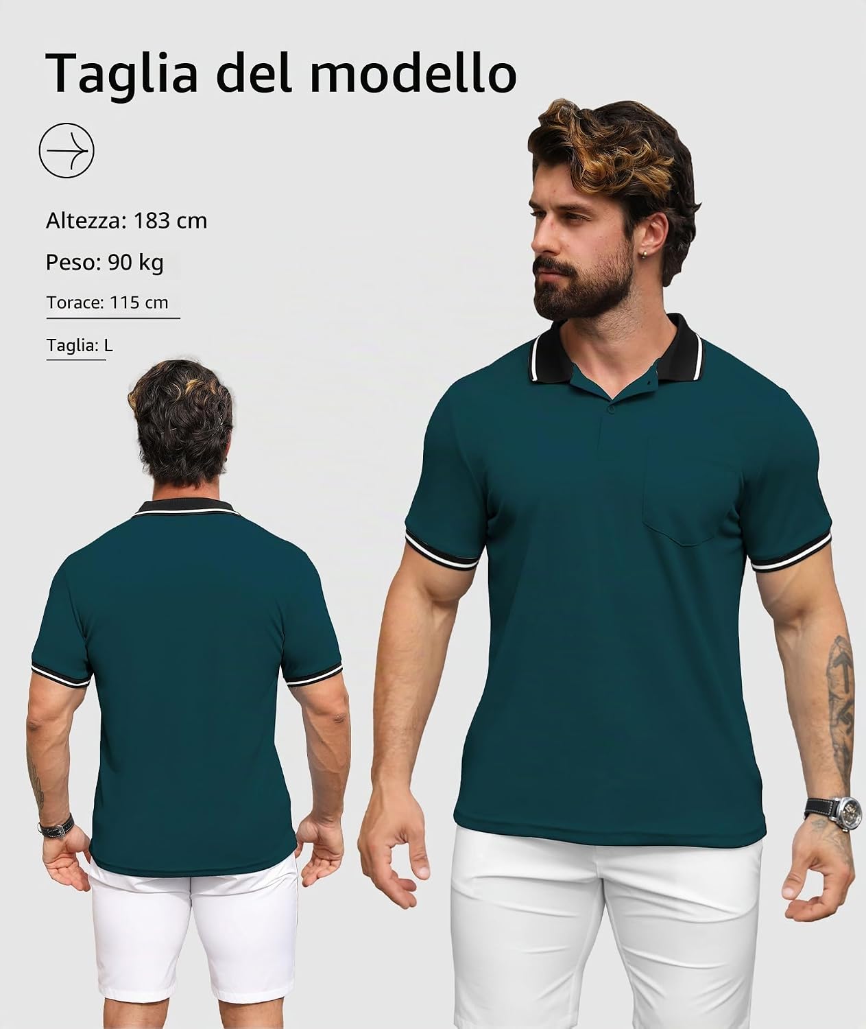 Detalle de SwissWell 3 Pezzi Polo Uomo Manica Corta Traspirante Estiva - Comfort e stile per golf e tempo libero