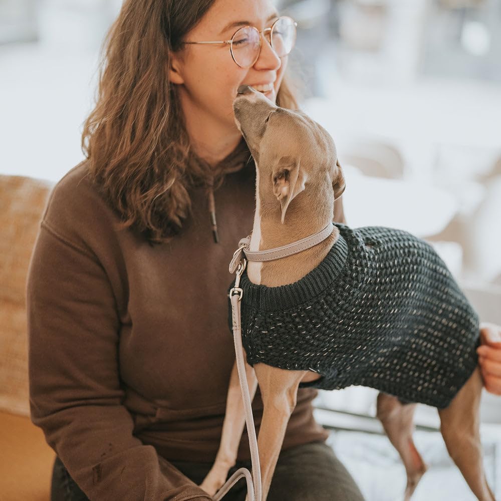 Thumbnail 4 de Hunter Hundeführleine SOHO Round MINI (6/140) aus Rindsleder mit Handschlaufe – Flieder-grau