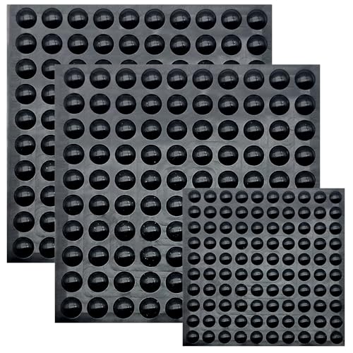 Detalle de CKANDAY 300 Pcs Round Adhesive Bumper Pads (3 Sizes) – Black