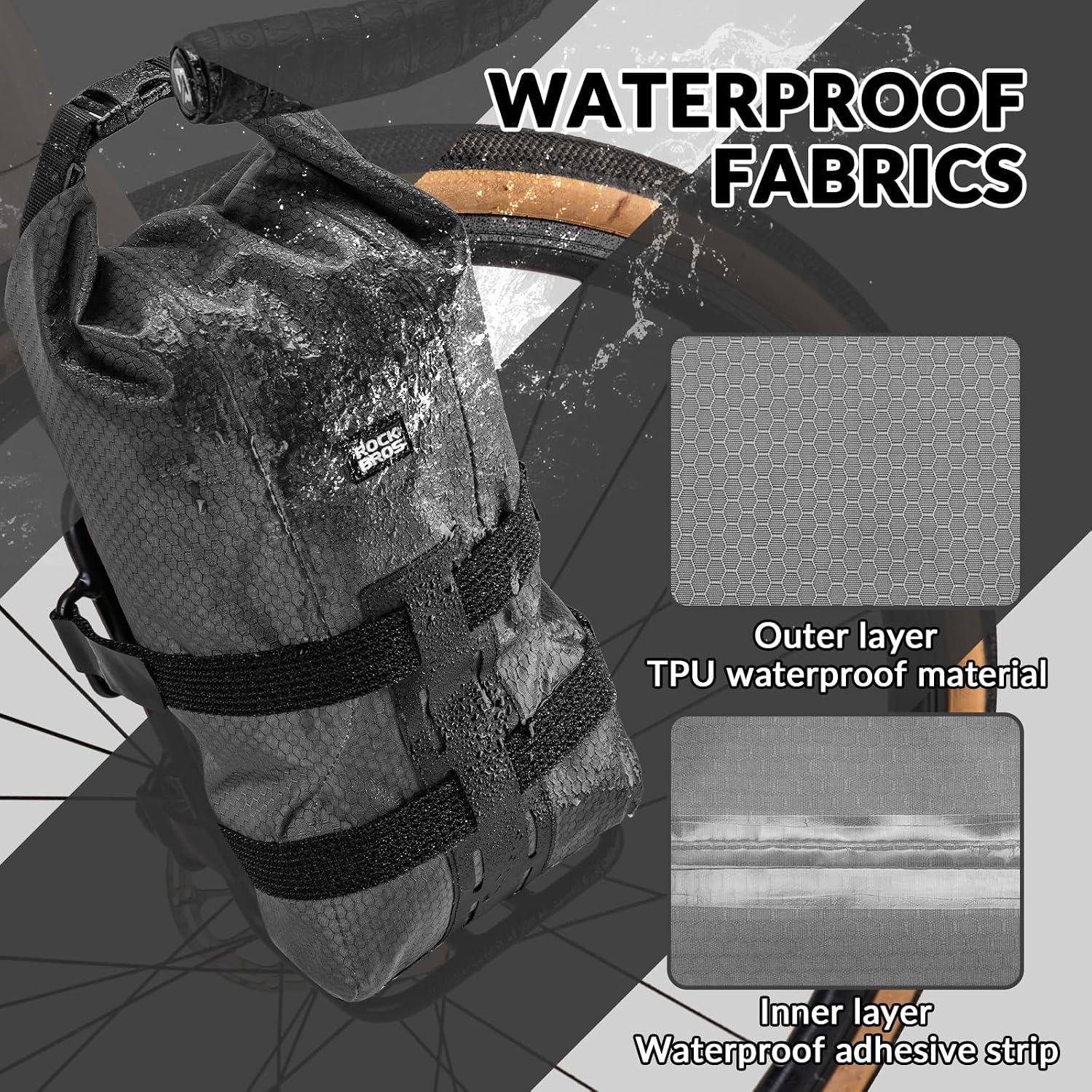 Detalle de ROCKBROS Borsa portapacchi anteriore MTB 2,7L