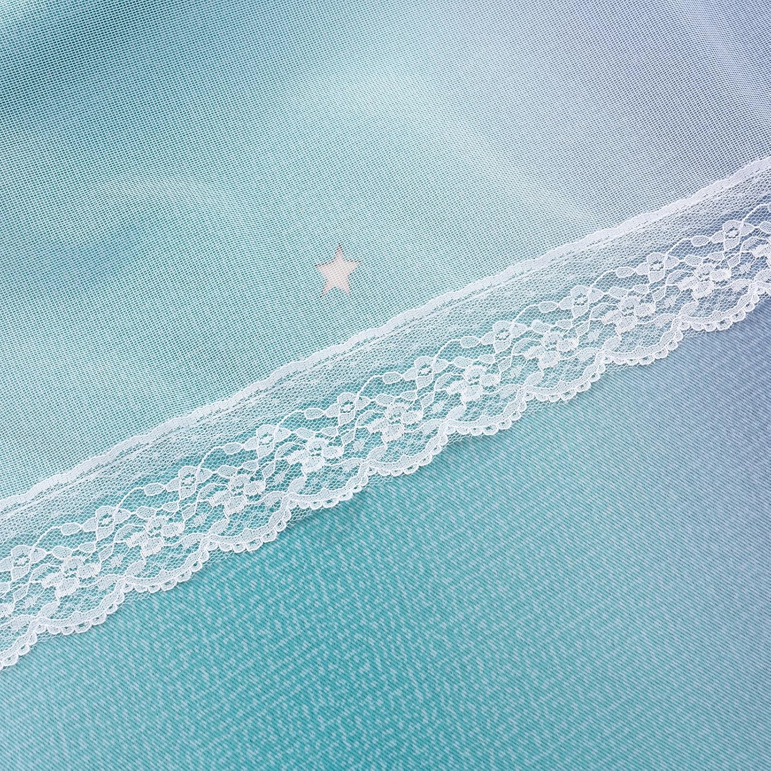 Thumbnail 3 de OKYUK Kinder-Verdunkelungsvorhänge mit Sternen – Grau-Blau-Grün, 52" L x 84" W, waschbar und geräuschreduzierend