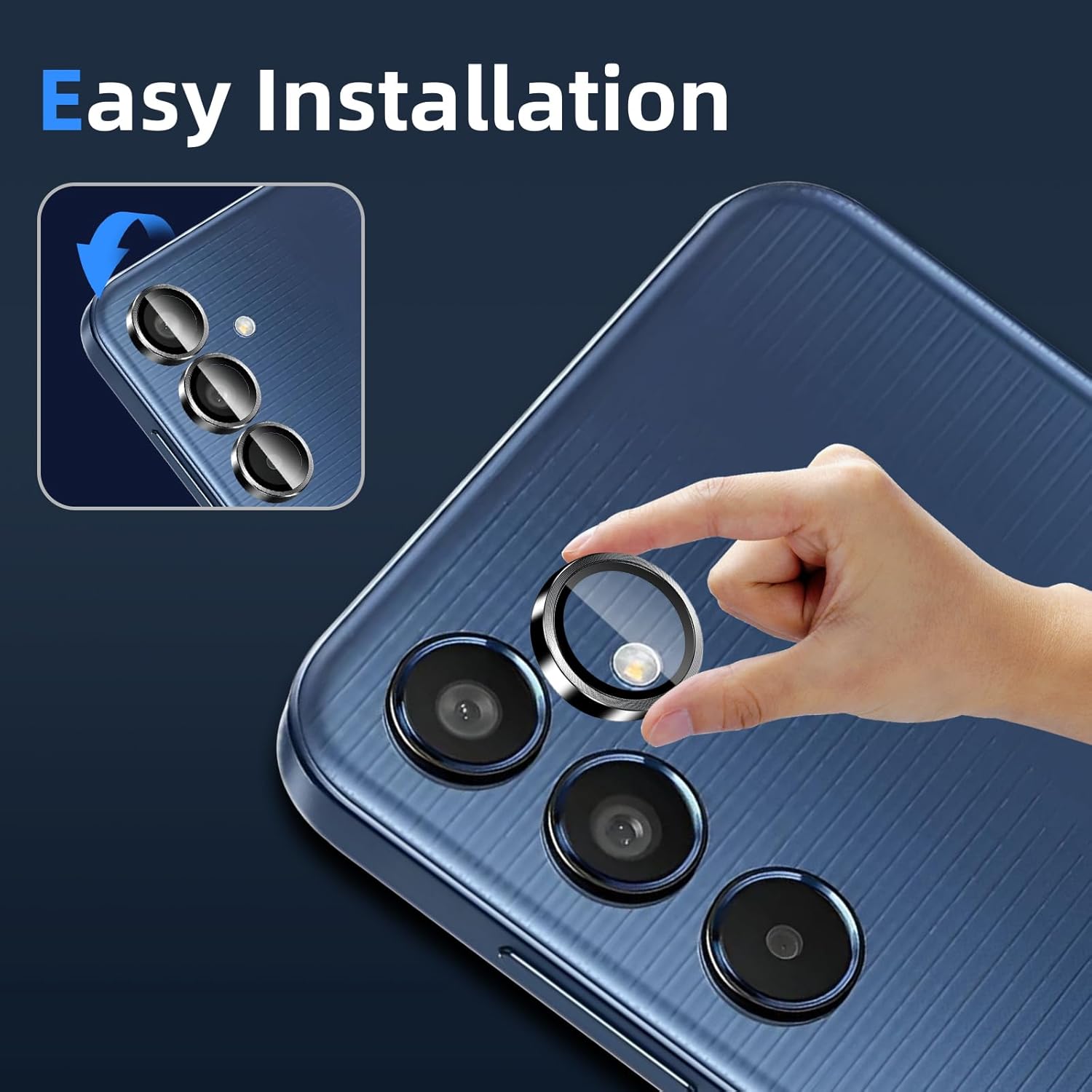 Thumbnail 6 de LiiLaa Kameraschutz für Samsung Galaxy M35 5G – Vollständiger Objektivschutz mit 9H Glas und Metallring
