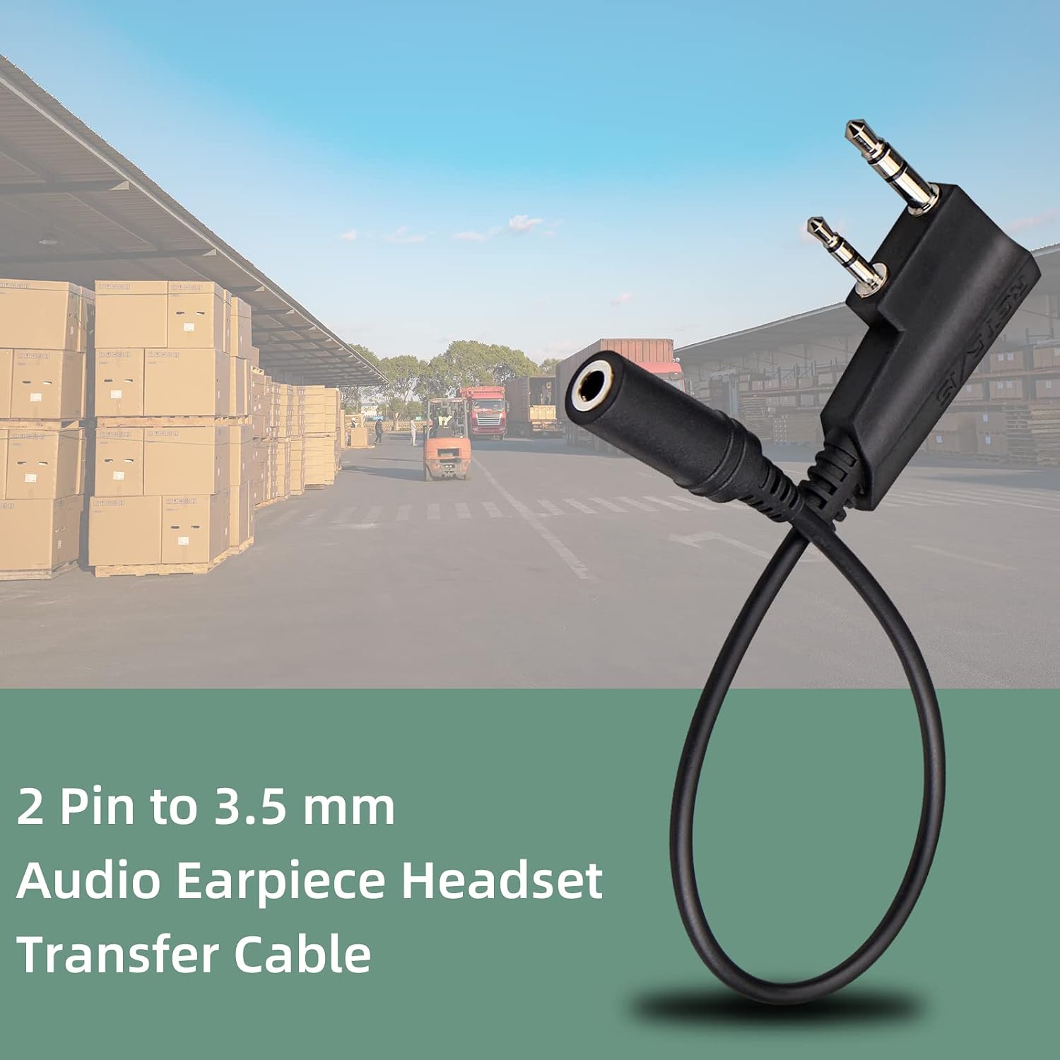 Thumbnail 6 de Retevis TCK01 cavo di trasferimento con auricolare 2 pin Kenwood ↔ jack 3,5 mm per walkie talkie compatibili
