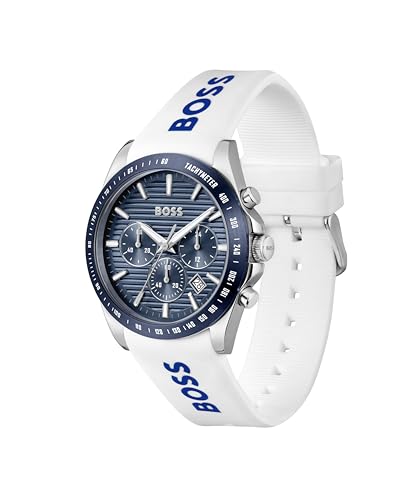 Thumbnail 1 de BOSS Strike Chrono – Quarzchronograph für Herren mit weißem Silikonarmband, 41 mm