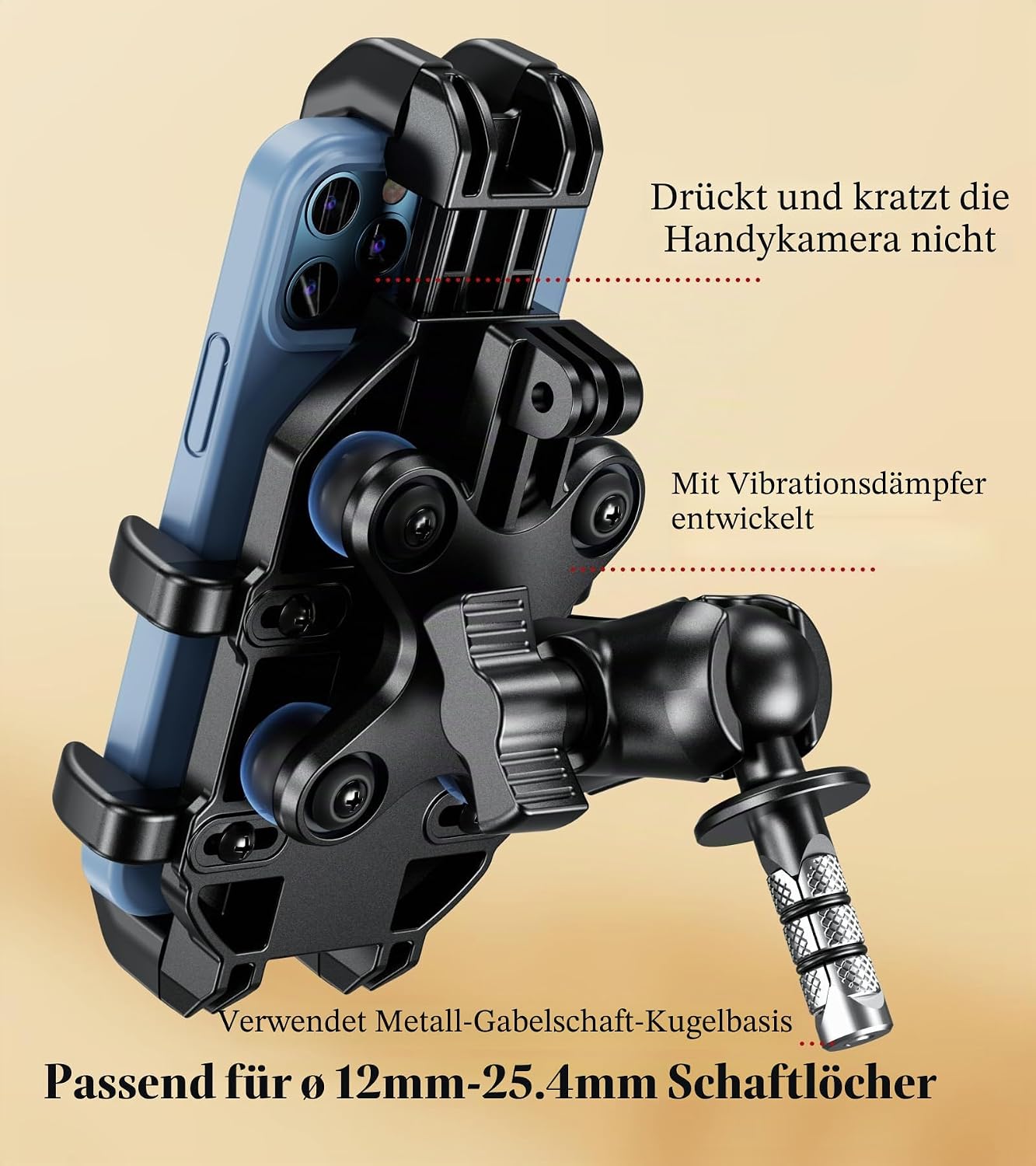 Detalle 2 de BRCOVAN Gabelvorbau Handyhalterung 5,4–7,2 Zoll