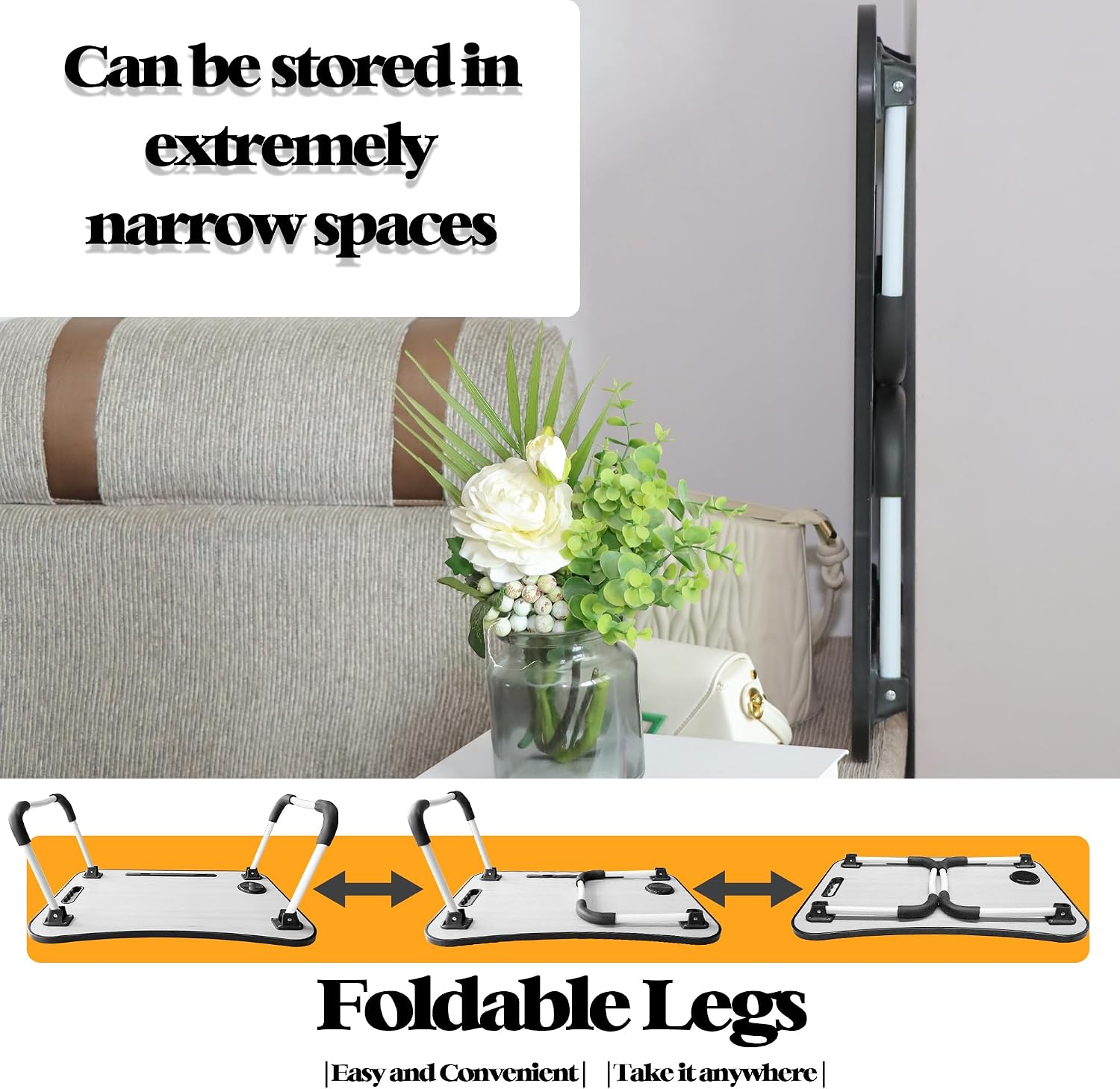 Detalle 2 de Laptop Bed Desk with Foldable Legs