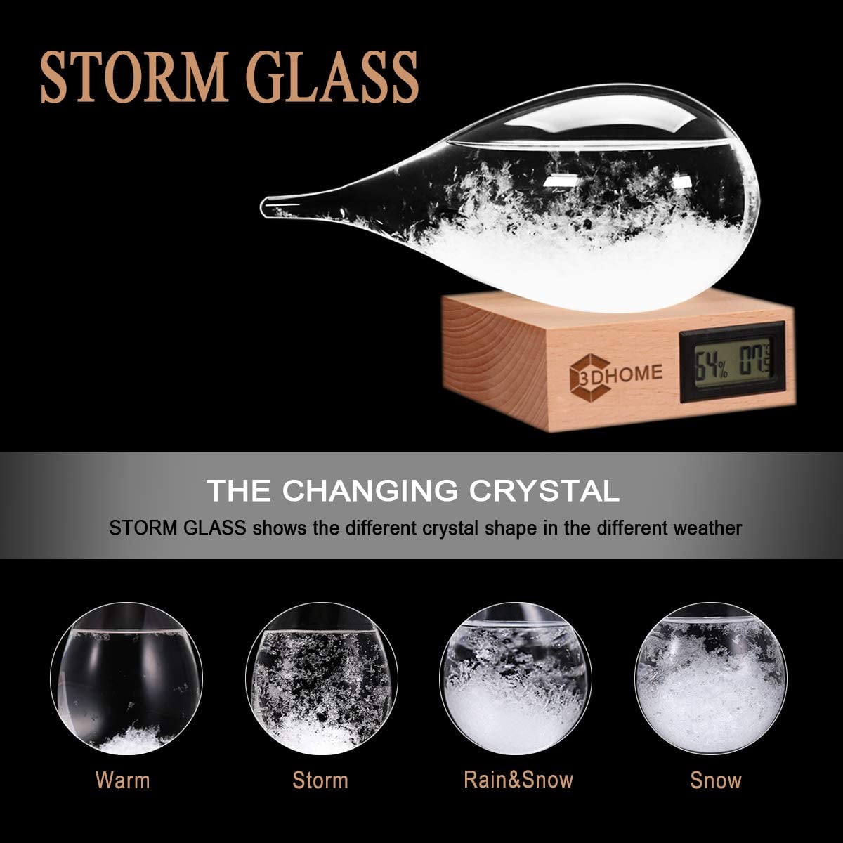Thumbnail 1 de Storm Glass Water Drop Crystal Ball XX-Large