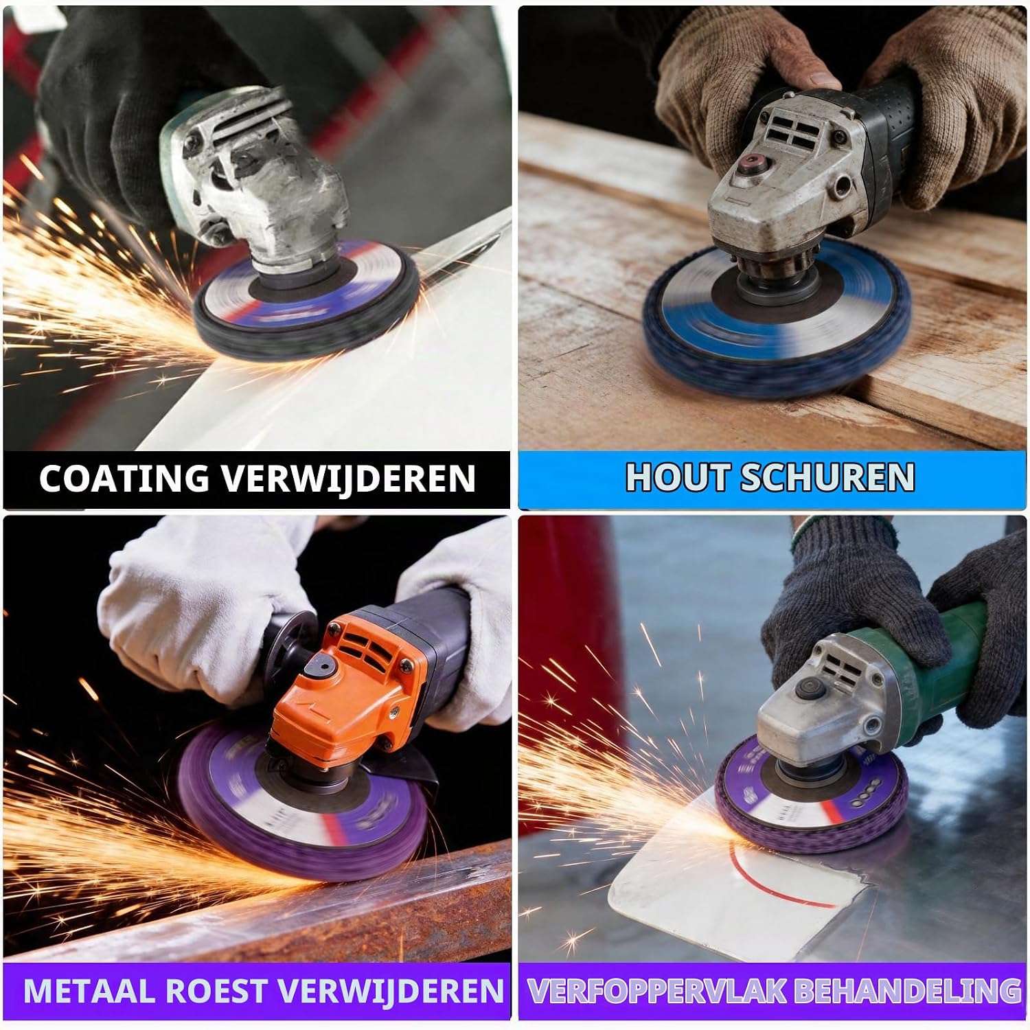 Thumbnail 6 de PMIQSA WF-JGZD-125mm-10pcs CSD-reinigingsschijven 125 mm, grof, 10 stuks