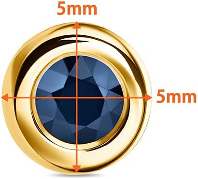 Detalle de Orovi orecchini donna 14Kt con Zaffiro sintetico blu | Oro giallo, realizzati a mano