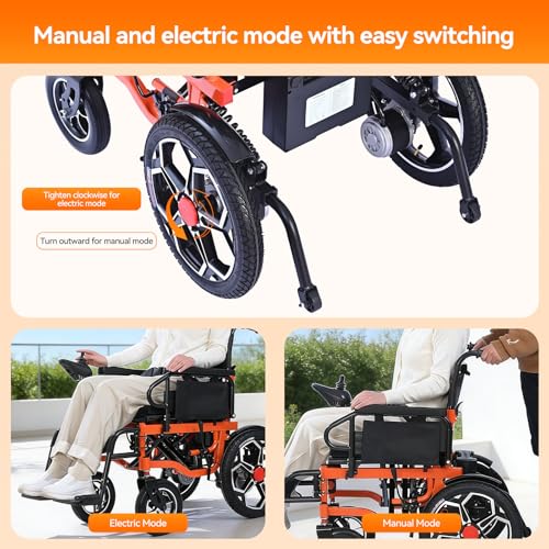 Thumbnail 7 de ByteTecpeak D09 Electric Wheelchair for Adults – Folding, All-Terrain, 500W, 20Ah, 30km Range