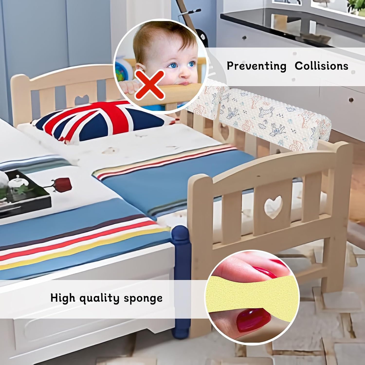 Thumbnail 3 de HAVARGO Bettkantenschutz Kinderbett 70 cm