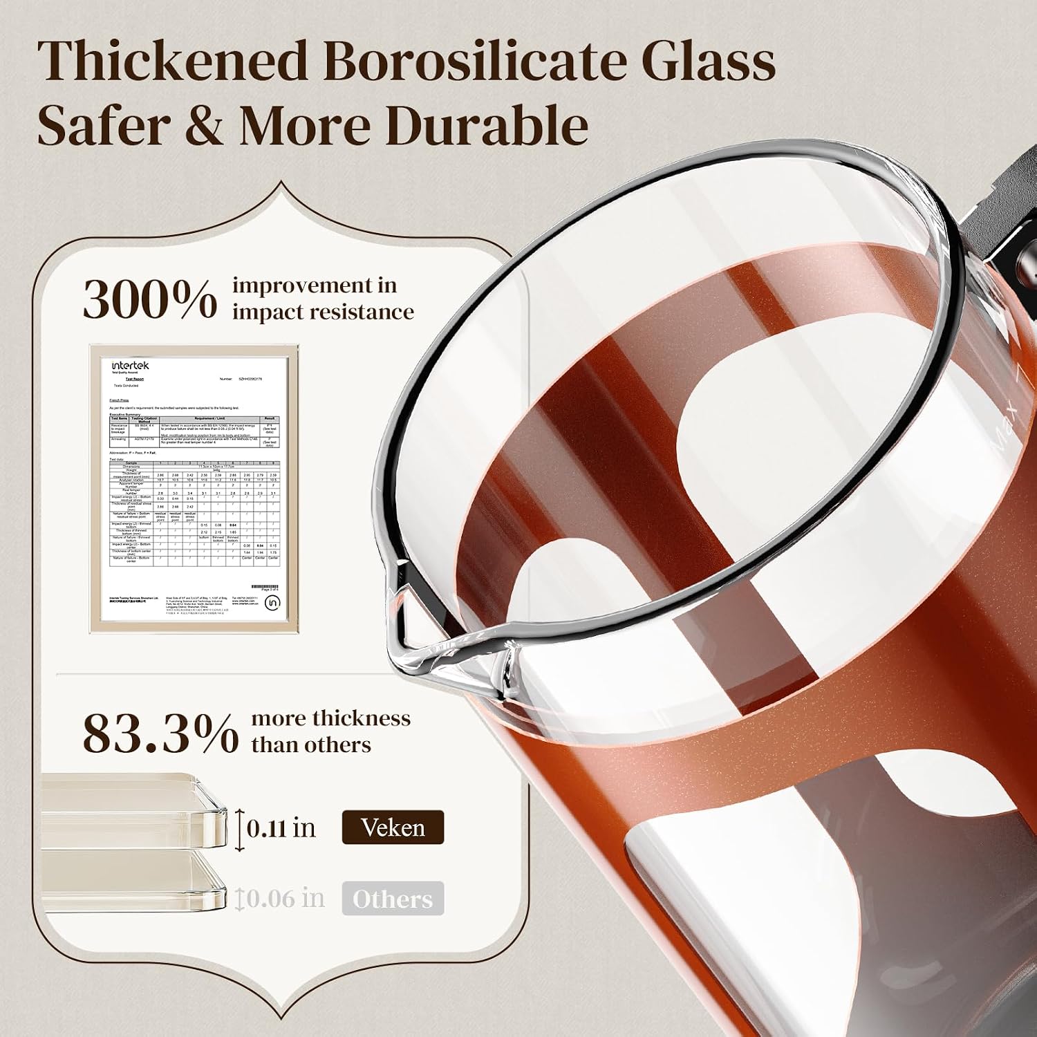 Thumbnail 2 de Veken French Press 34oz 1 L