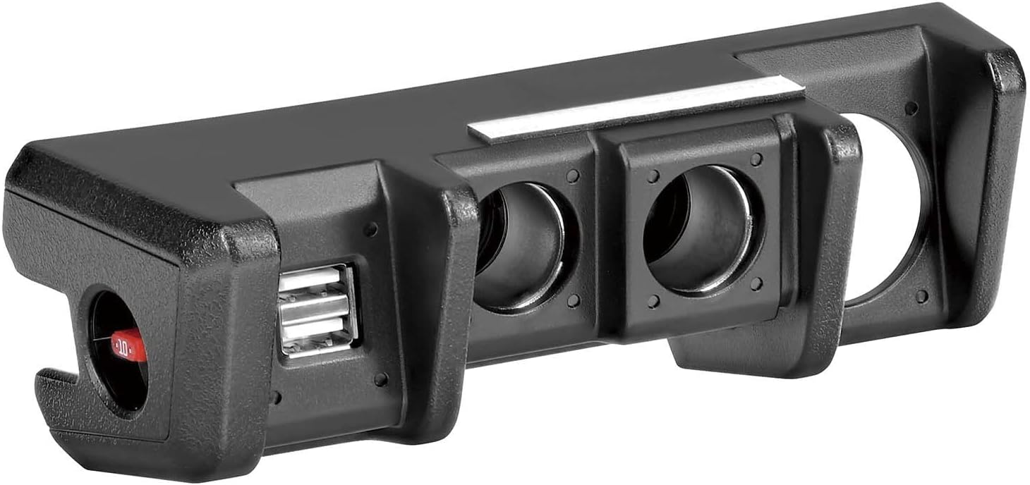 Detalle de カーメイト NZ587 ジムニー専用車載充電器 2連ソケット・USB 2口・ダウンライト付き
