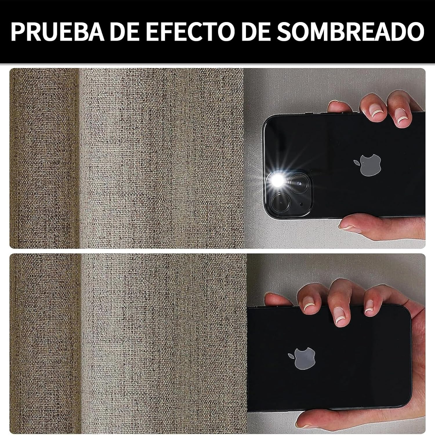 Thumbnail 4 de Joydeco tende oscuranti interne 2 pezzi effetto lino 140 x 260 cm, con passanti nascosti