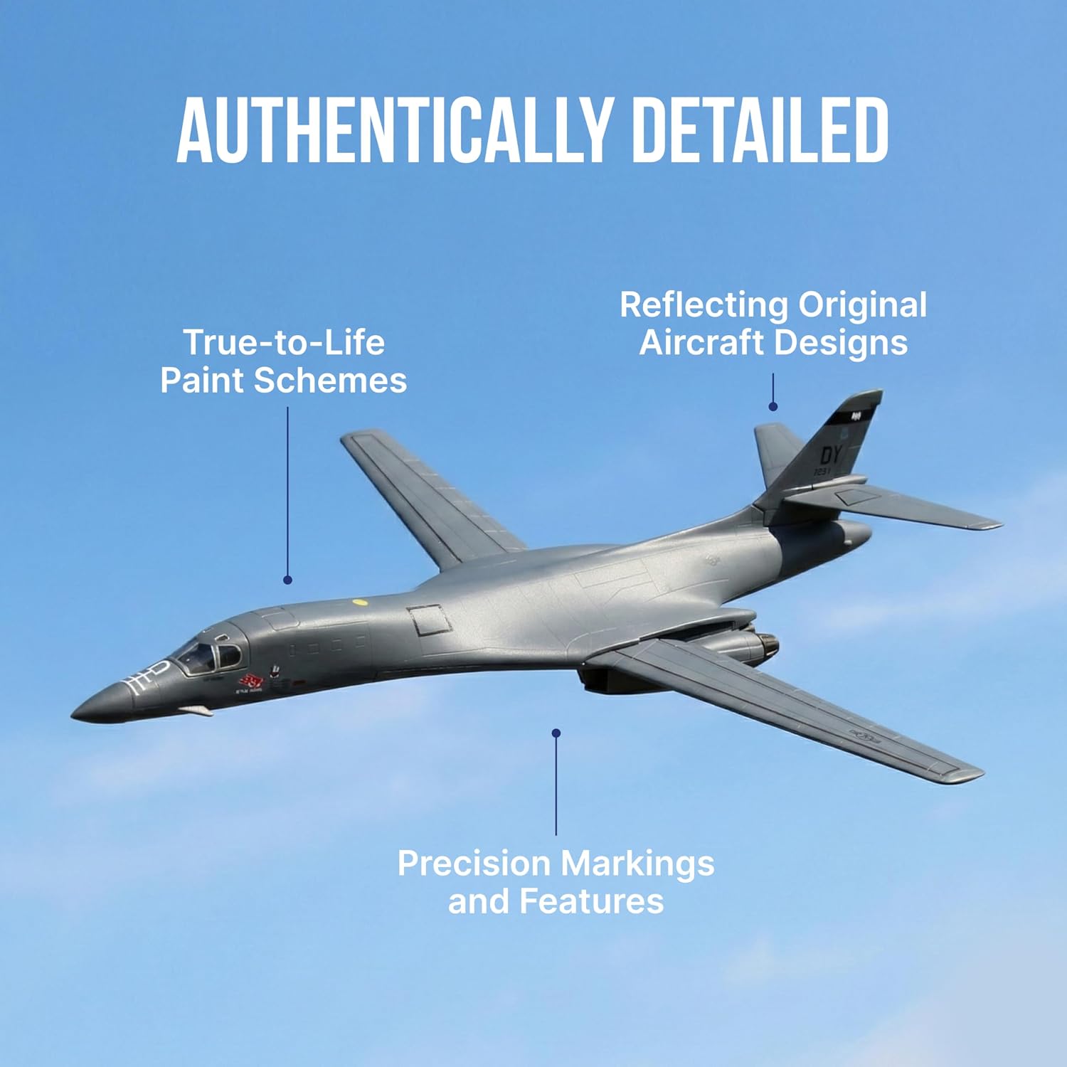 Detalle de POSTAGE STAMP B-1B ランサー 1/221スケール ダイキャスト製可動翼モデル PS54042