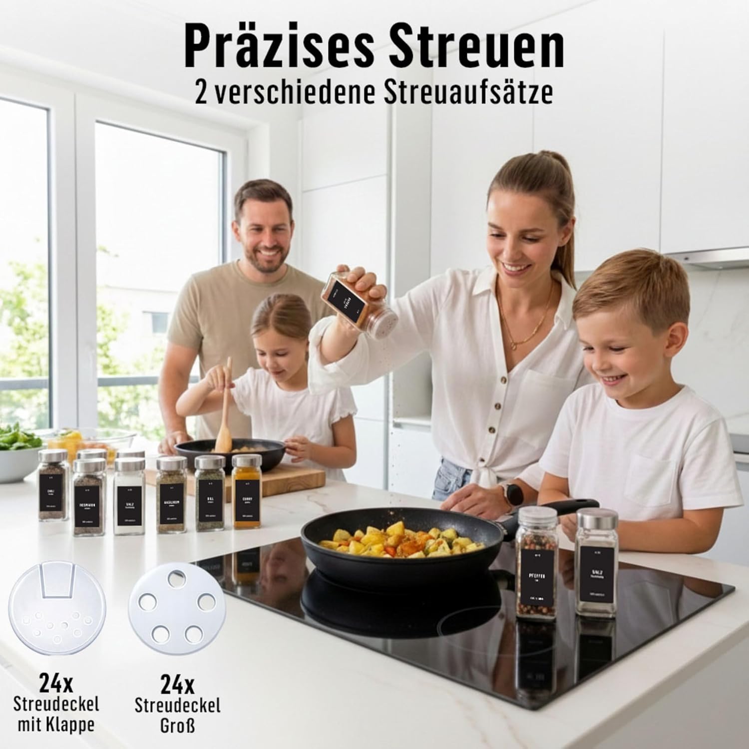 Detalle 2 de Deco haus Gewürzgläser eckig 24er Set