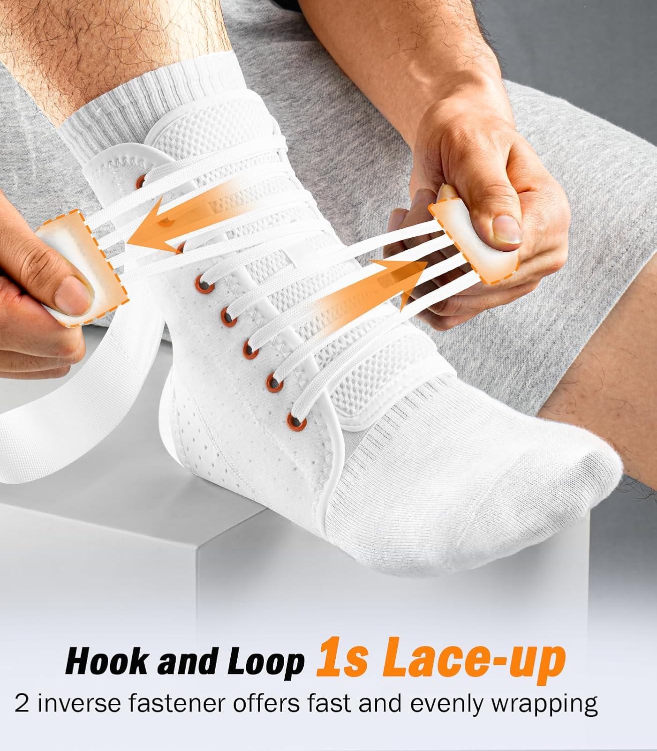 Thumbnail 2 de WHCOOL Slim-Fit Ankle Brace for Sprained Ankle with 2 Auto-Shaped Pads