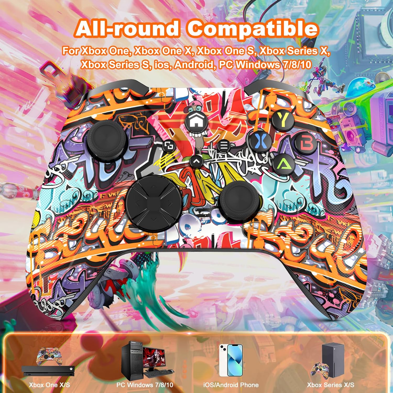 Thumbnail 6 de Lapezei Wireless Controller für Xbox Series S/X – Bluetooth Gamepad mit Rücken-Back-Buttons, Turbo, Dual-Vibration und 3,5 mm Audioanschluss