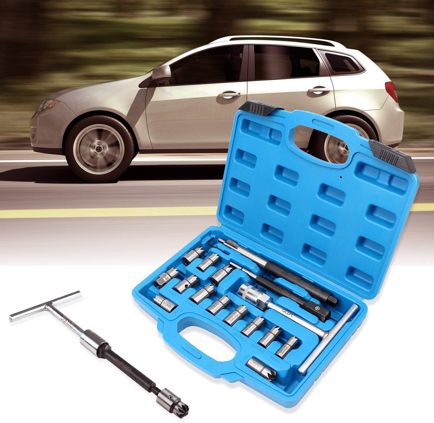 Thumbnail 6 de CCLIFE 17 pièces fraise Injecteurs CDI – Kit d'outils pour Common Rail