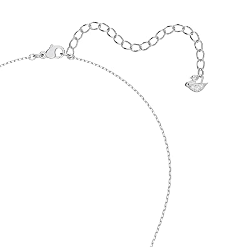 Detalle 2 de Swarovski Set Attract Taglio Pear Bianco – Collana e Orecchini Placcato Rodio