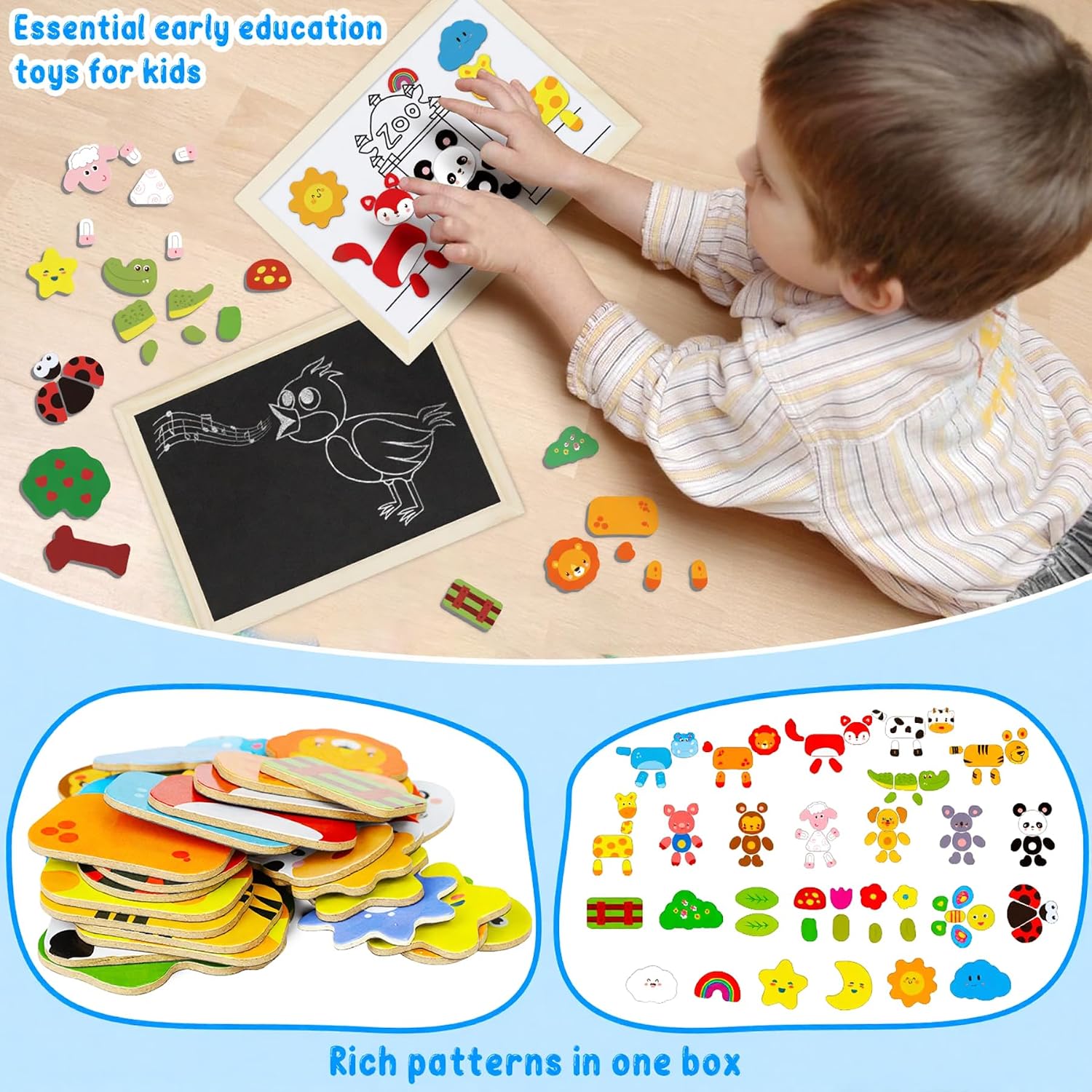 Thumbnail 2 de COOLJOY 100+ Wooden Magnetic Puzzle