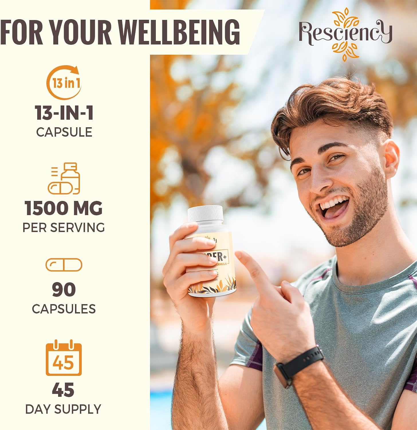 Detalle 2 de Resciency Detox Binder Supplement, 90 Vegan Capsules