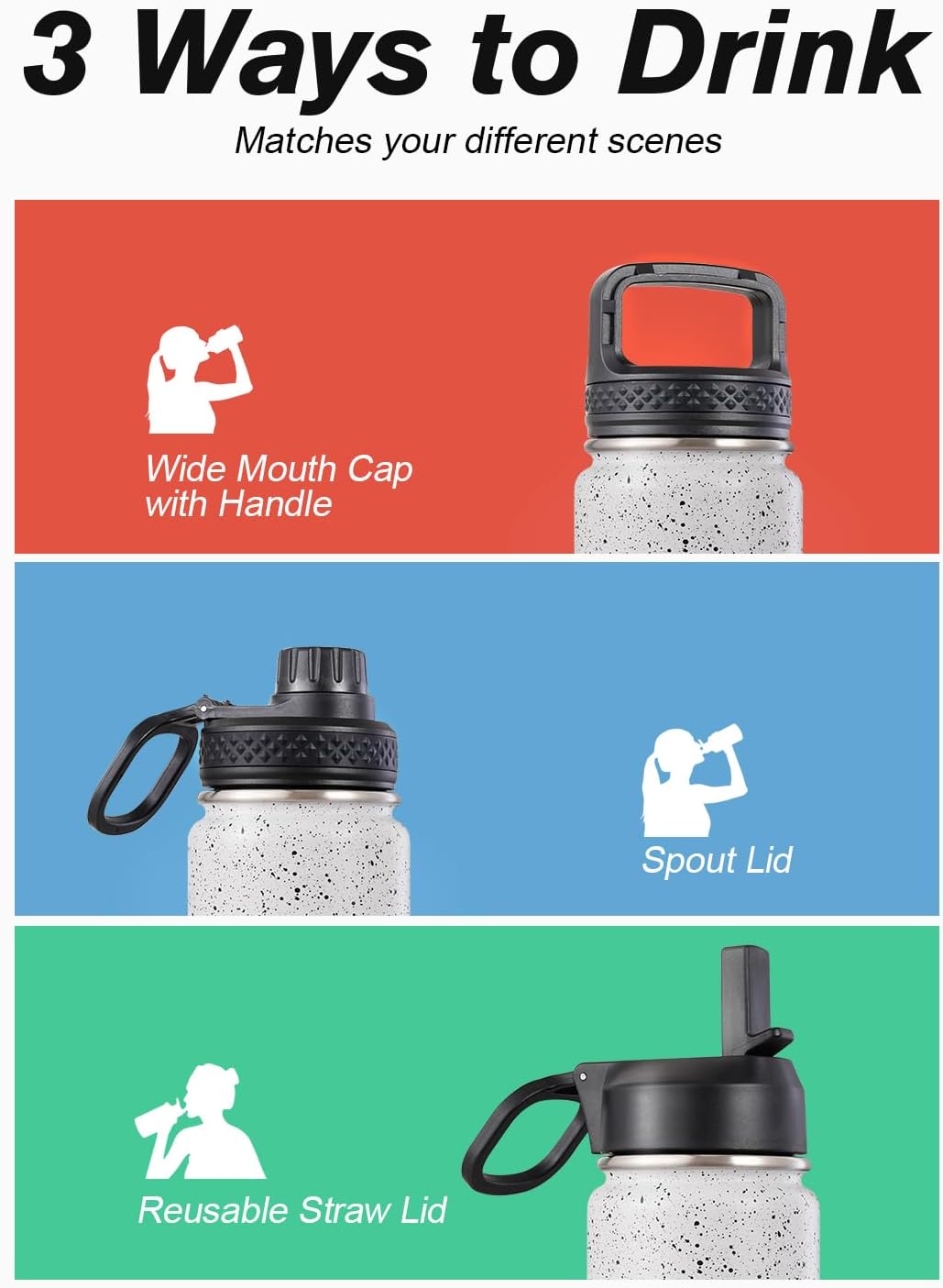 Thumbnail 4 de Coolflask Galaxy 64 oz Insulated Water Bottle